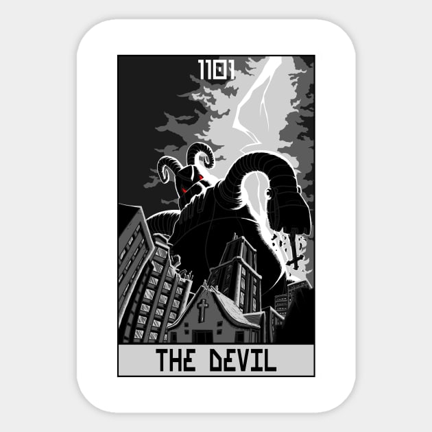 Robo Tarot: The Devil Sticker by PeterTheHague